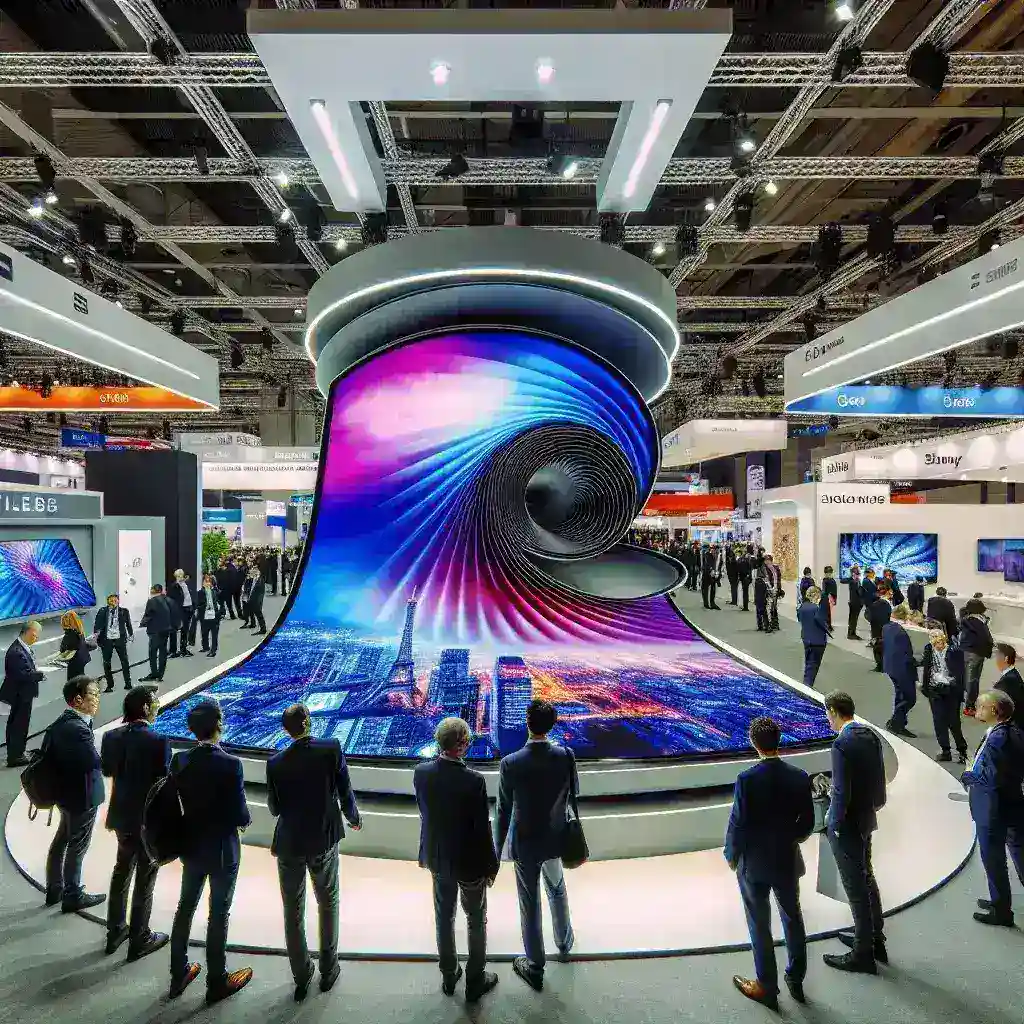 Samsung Display muestra panel enrollable en feria europea
